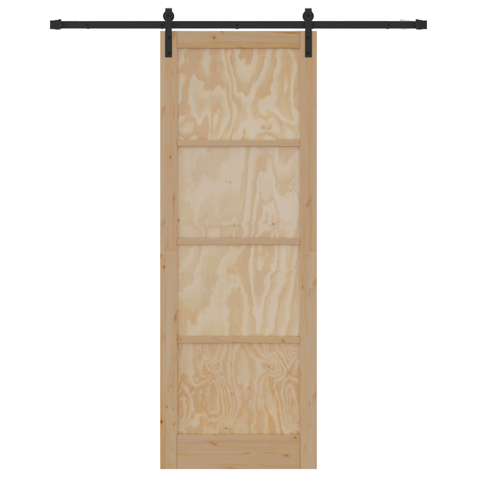 Sliding Door with Hardware Set 83x232 cm Solid Wood Pine - Image 4