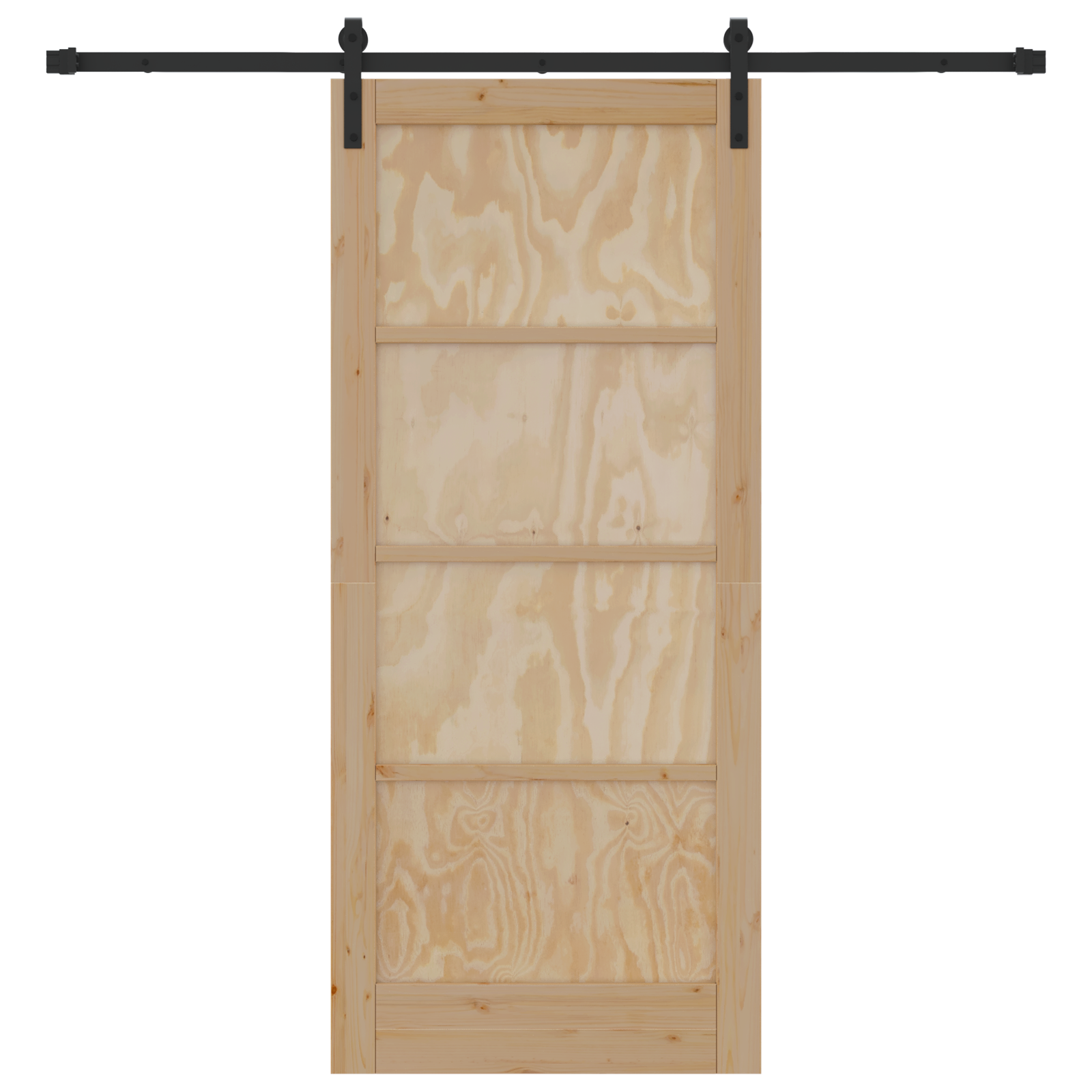 Sliding Door with Hardware Set 86x198.5 cm Solid Pine Wood - Image 4