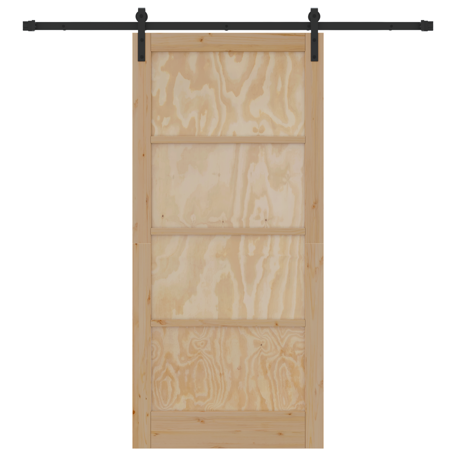 Sliding Door with Hardware Set 93x202 cm Solid Wood Pine - Image 4