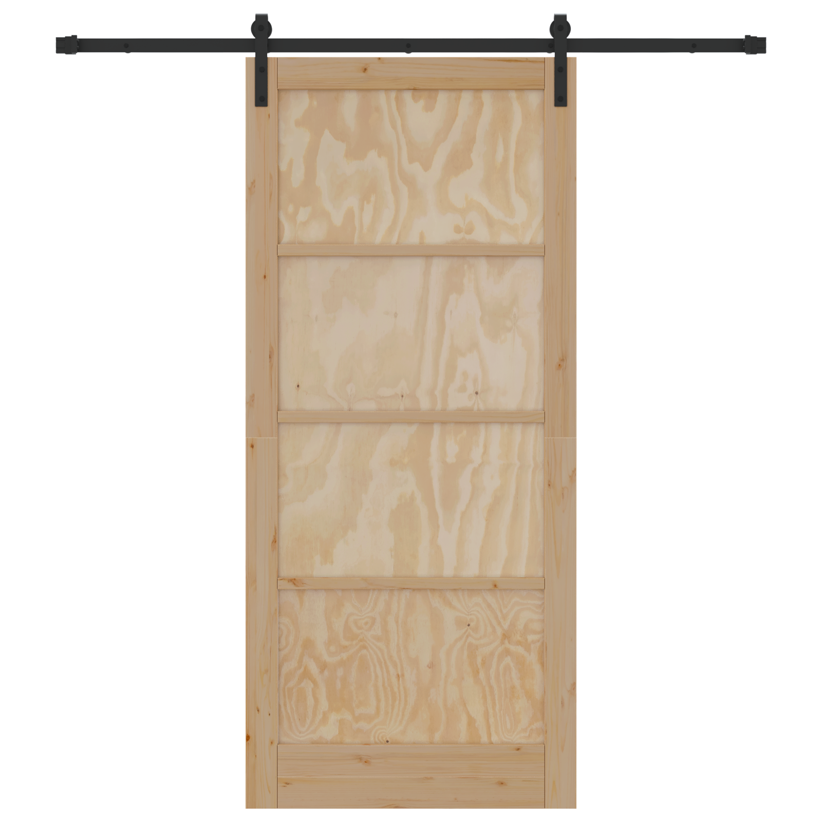 Sliding Door with Hardware Set 93x211 cm Solid Wood Pine - Image 4