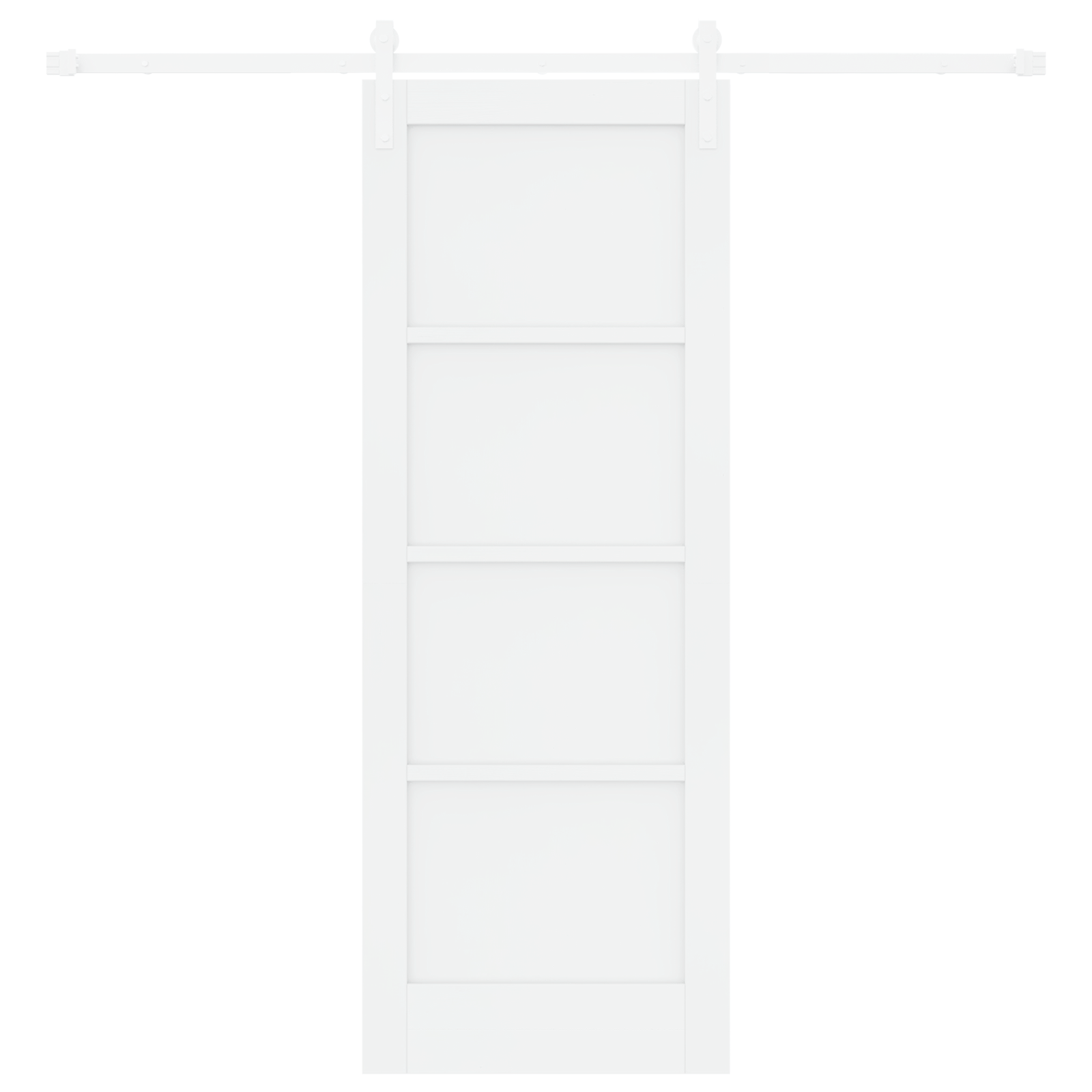 Sliding Door with Hardware Set White 73.5x198.5 cm Solid Wood Pine - Image 4