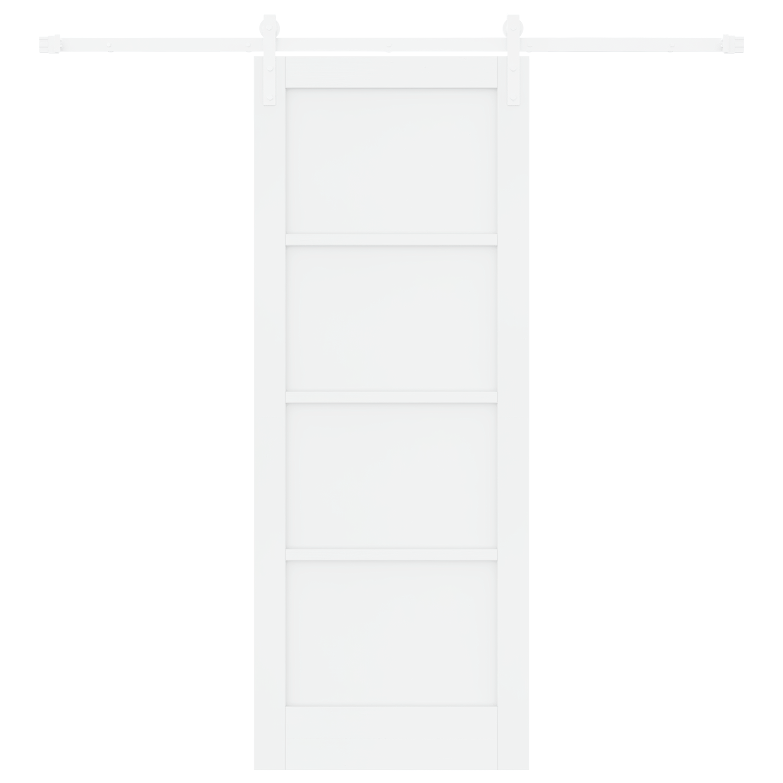 Sliding Door with Hardware Set White 78x202 cm Solid Wood Pine - Image 4