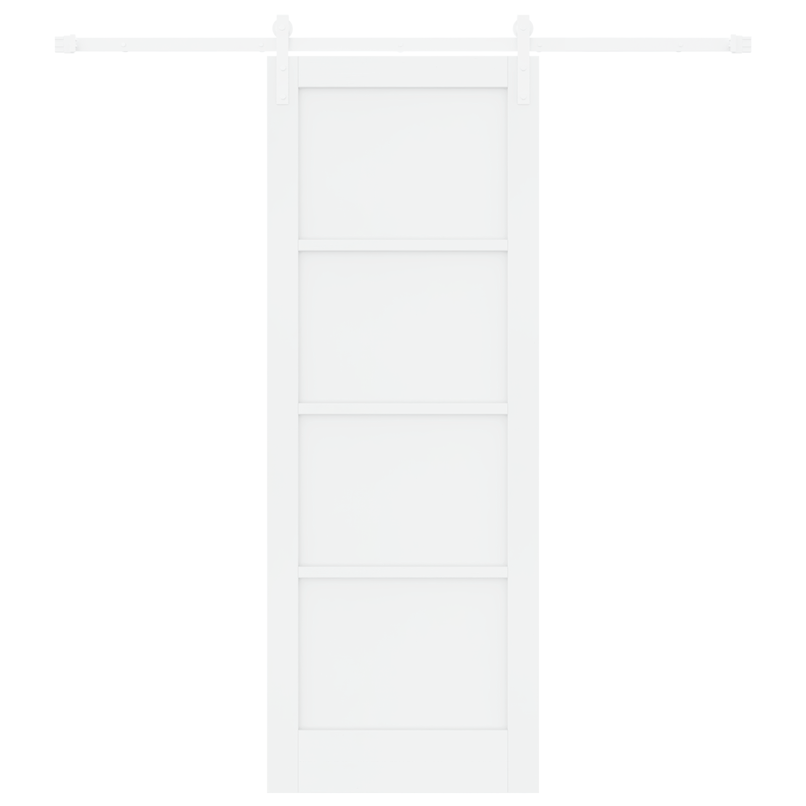 Sliding Door with Hardware Set White 78x211 cm Solid Pine - Image 4