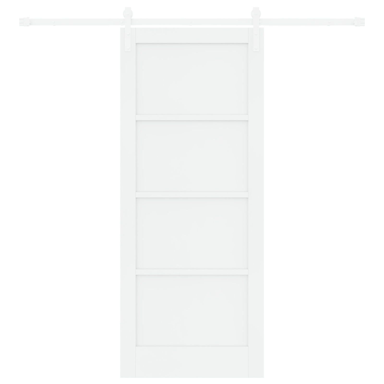 Sliding Door with Hardware Set White 83x202 cm Solid Wood Pine - Image 4