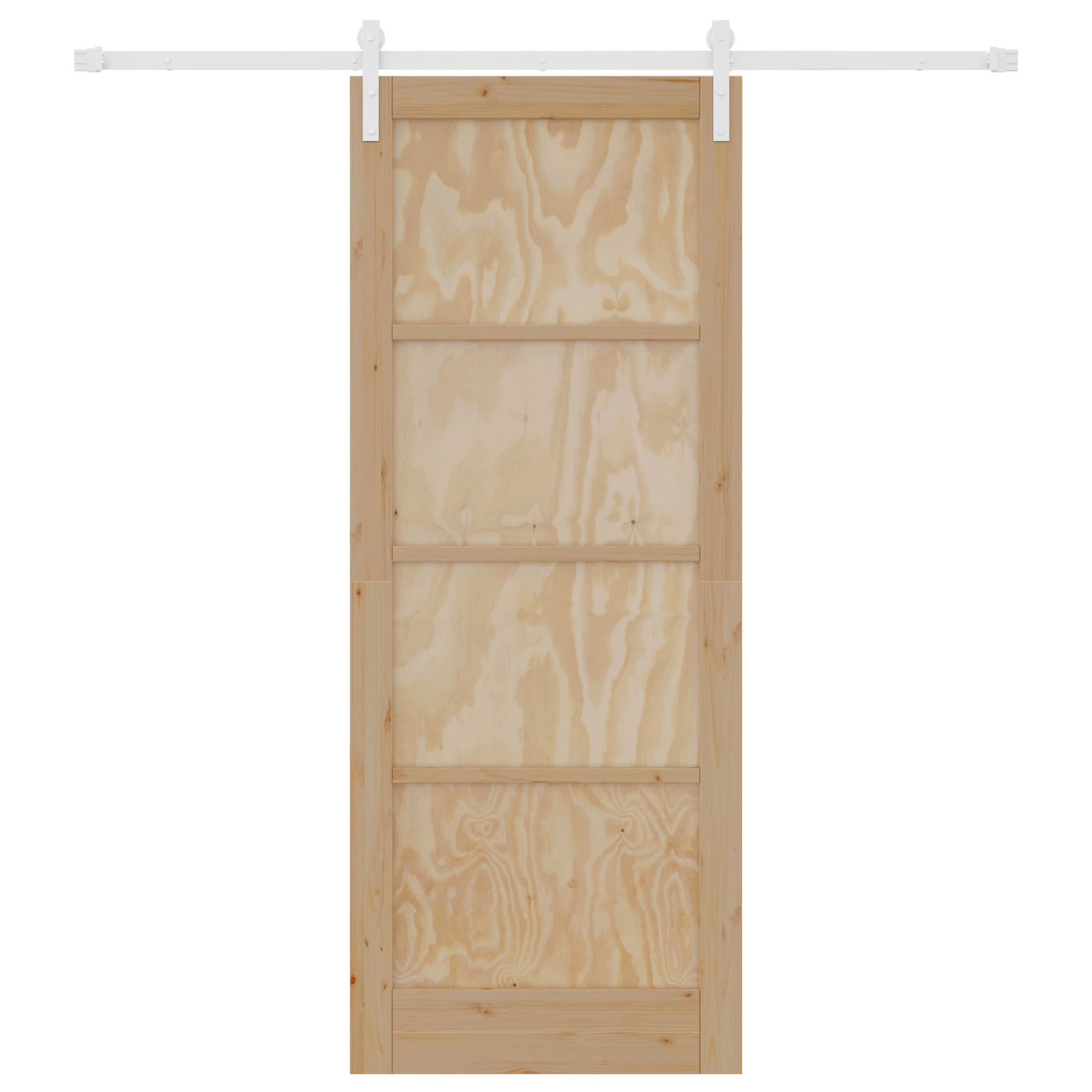 Sliding Door with Hardware Set 83x211 cm Solid Wood Pine - Image 4