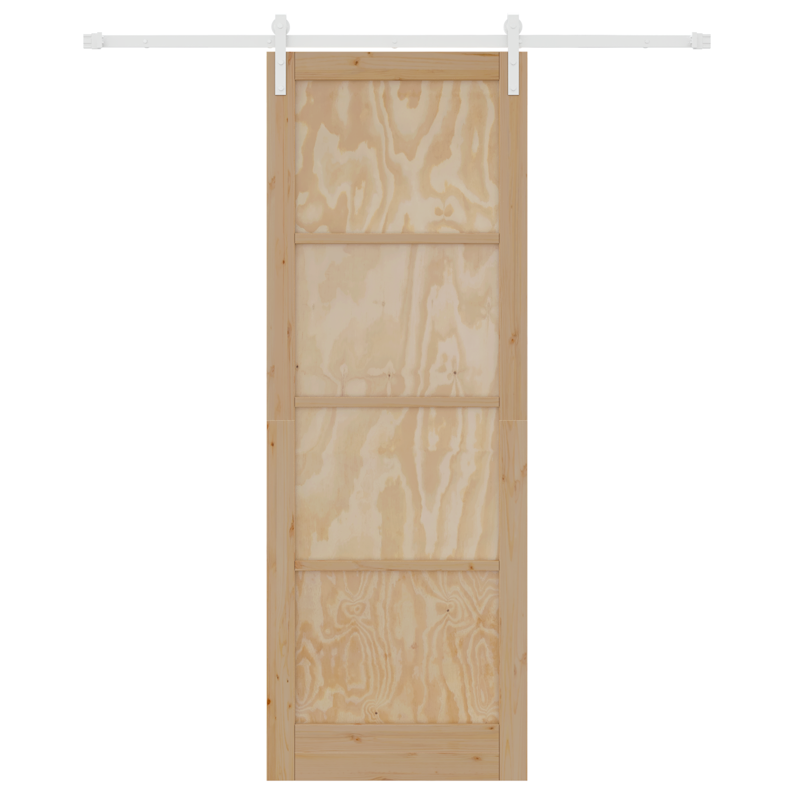 Sliding Door with Hardware Set 83x232 cm Solid Wood Pine - Image 4