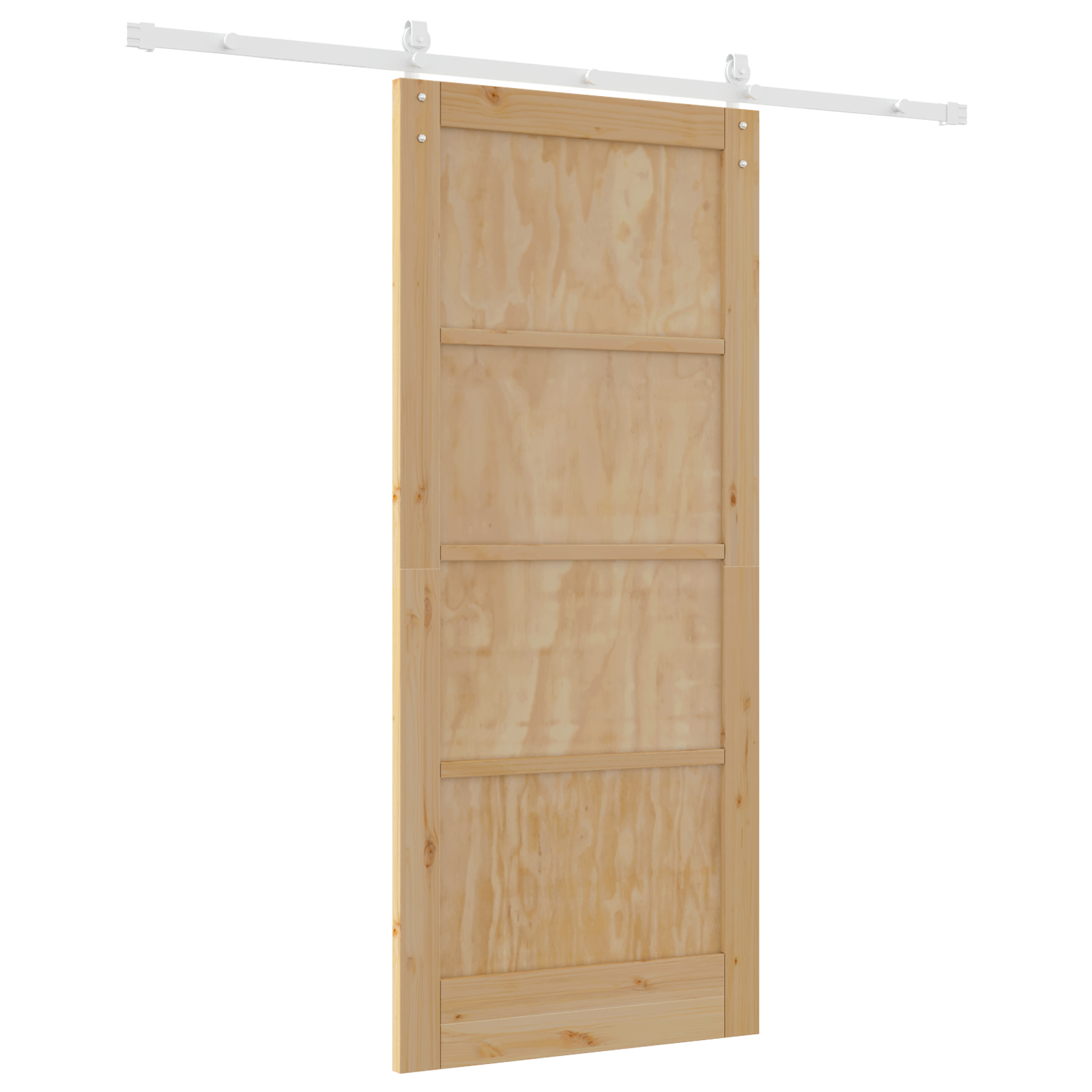 Sliding Door with Hardware Set 86x198.5 cm Solid Pine Wood - Image 6