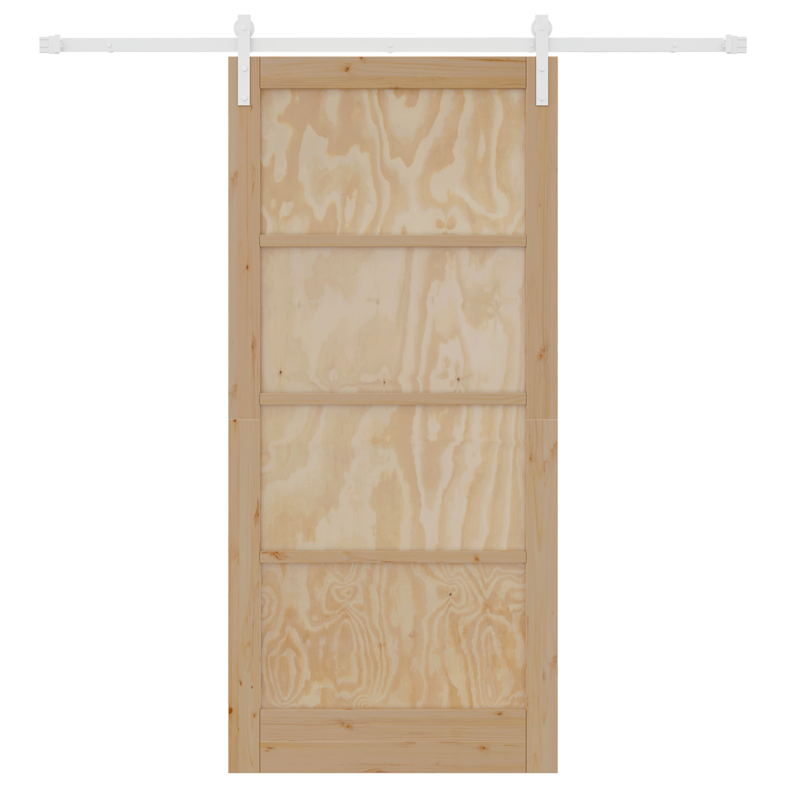 Sliding Door with Hardware Set 93x202 cm Solid Wood Pine - Image 4