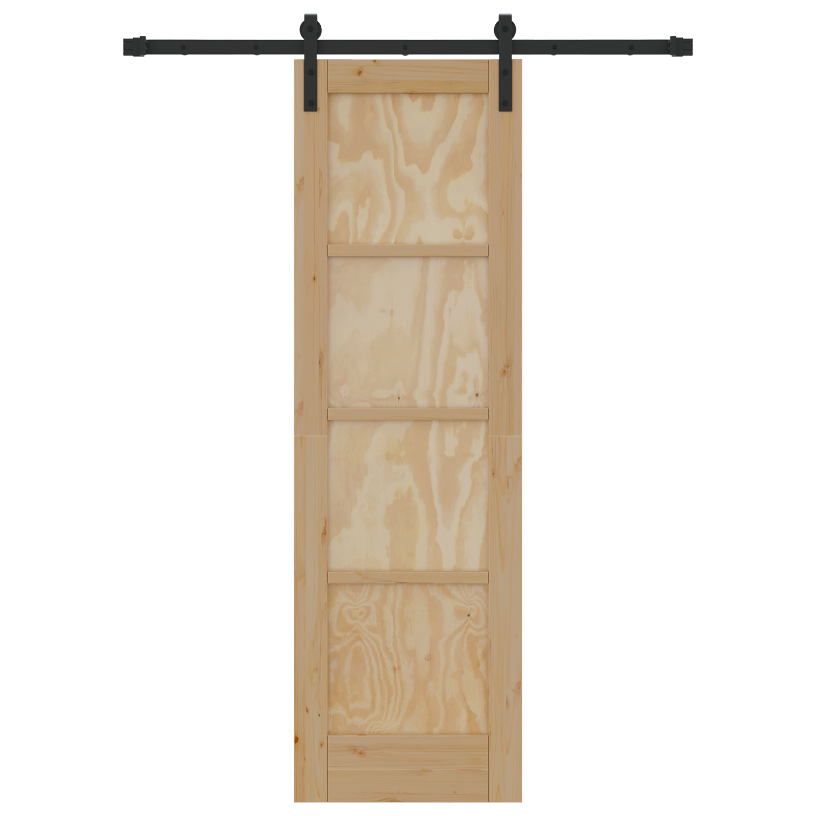 Sliding Door with Hardware Set 61x198.5 cm Solid Wood Pine - Image 4