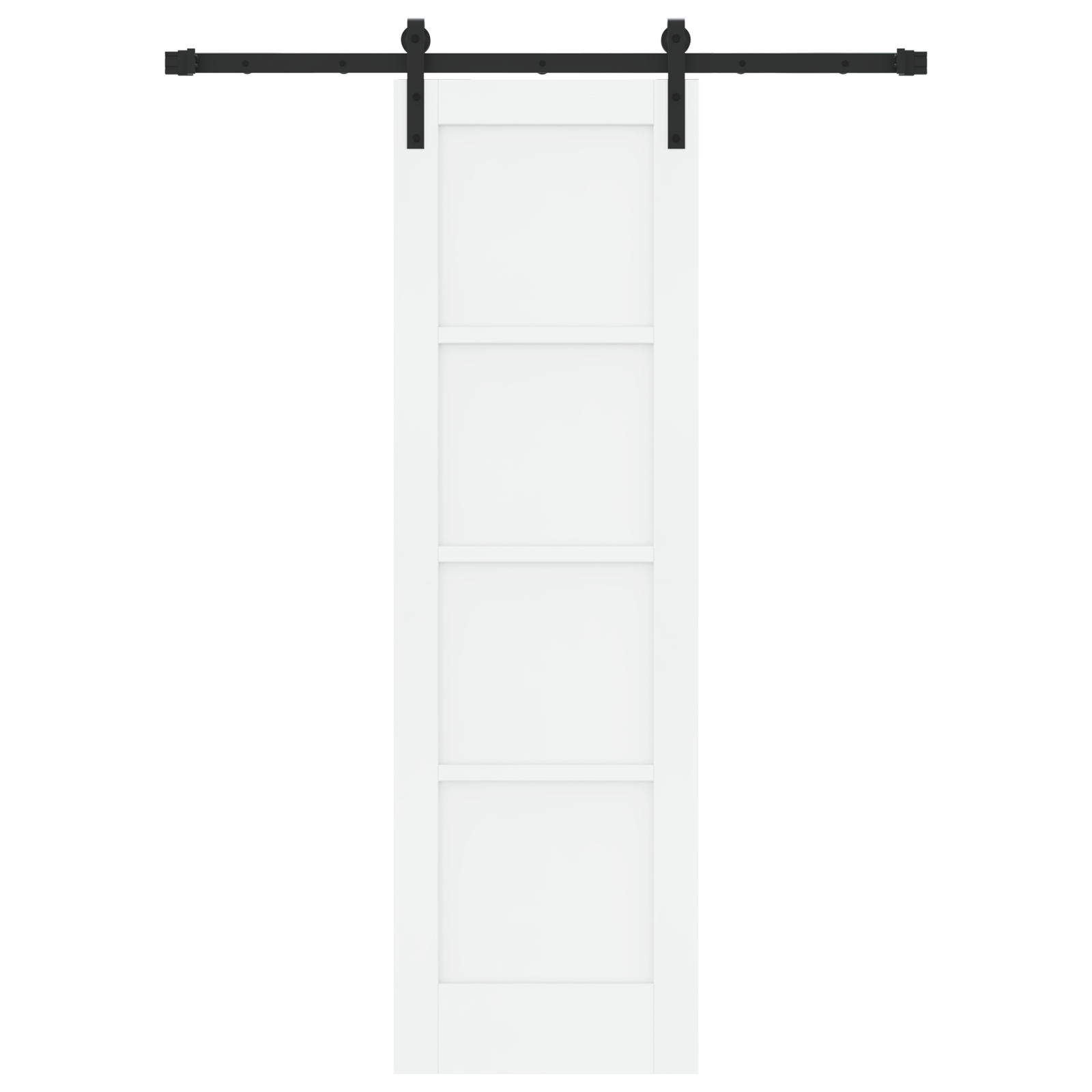 Sliding Door with Hardware Set White 61x198.5 cm Solid Wood Pine - Image 4