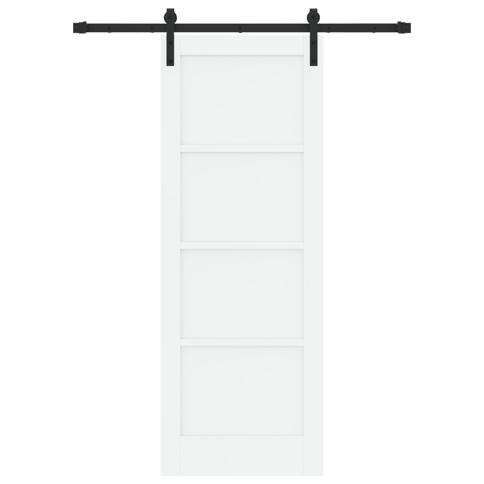 Sliding Door with Hardware Set White 73.5 x 198.5 cm Solid Wood Pine - Image 4