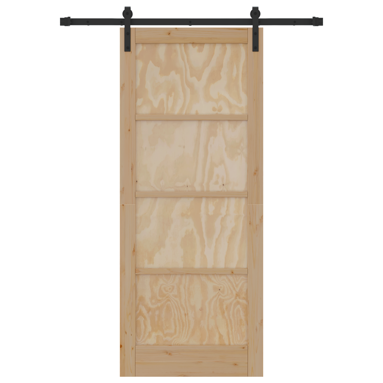 Sliding Door with Hardware Set 83x202 cm Solid Wood Pine - Image 4