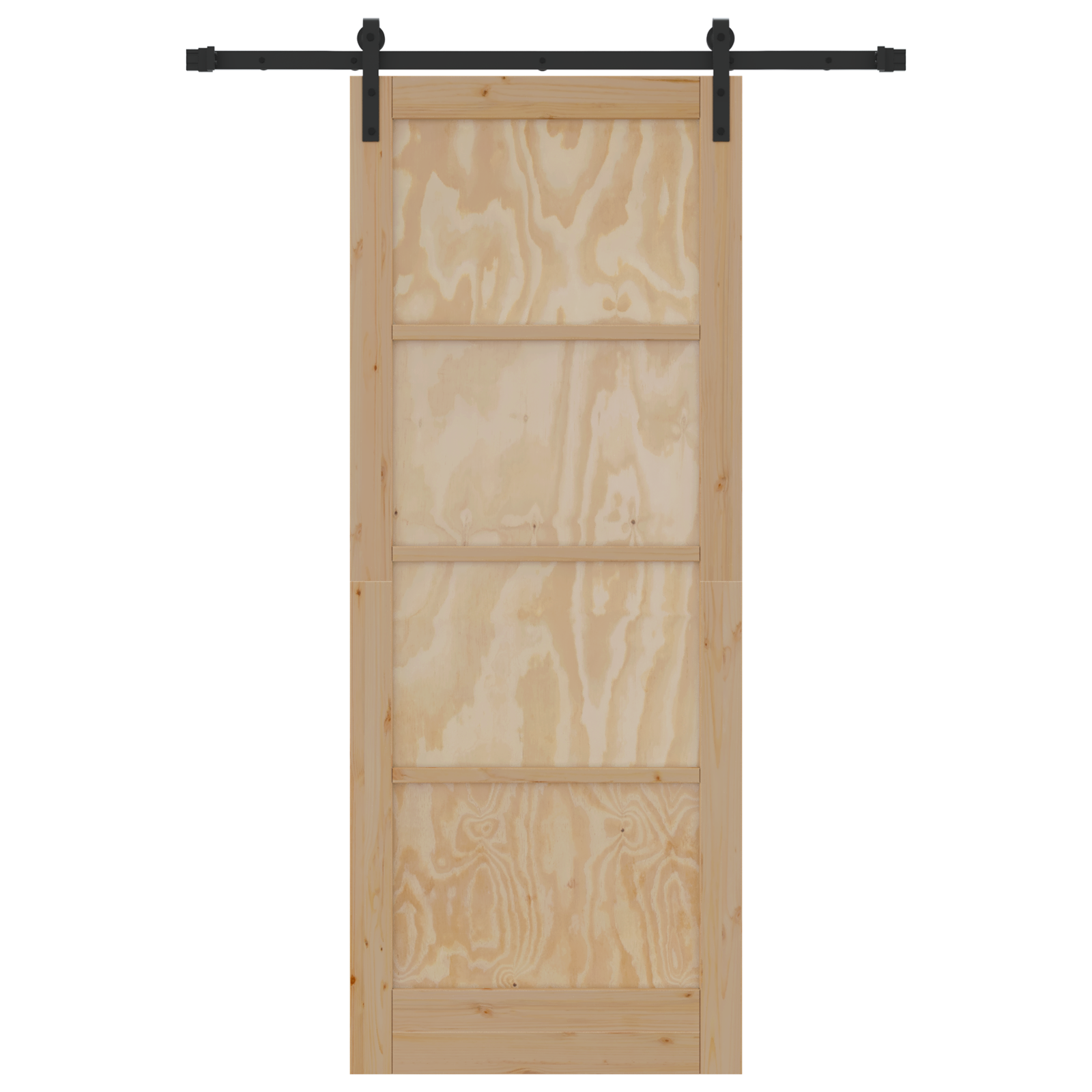 Sliding Door with Hardware Set 83x211 cm Solid Wood Pine - Image 4