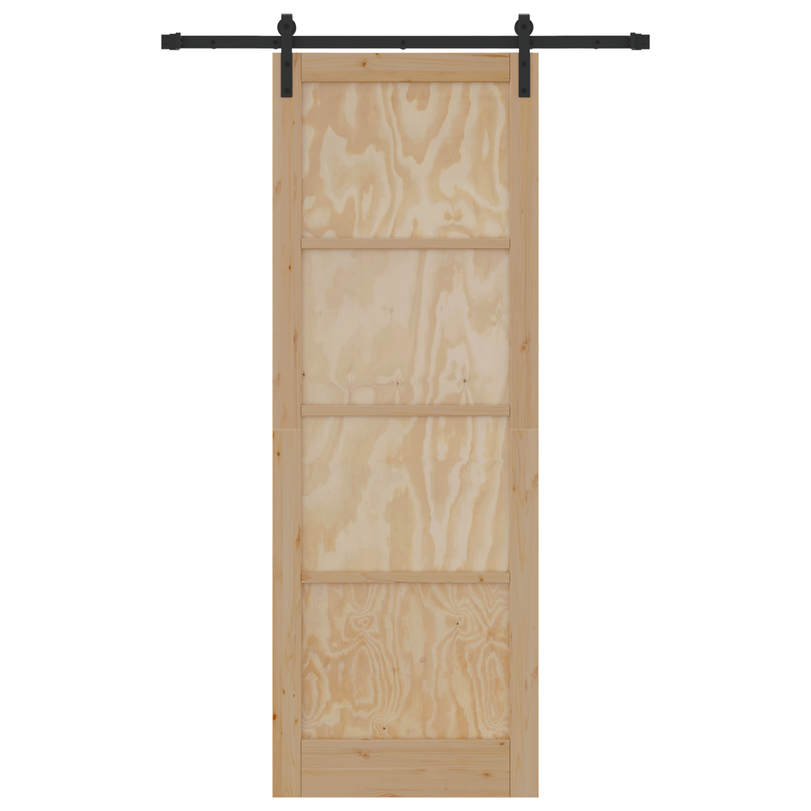Sliding Door with Hardware Set 83x232 cm Solid Wood Pine - Image 4