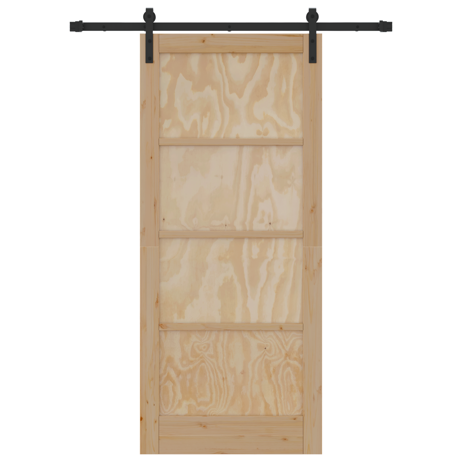 Sliding Door with Hardware Set 86x198.5 cm Solid Wood Pine - Image 4