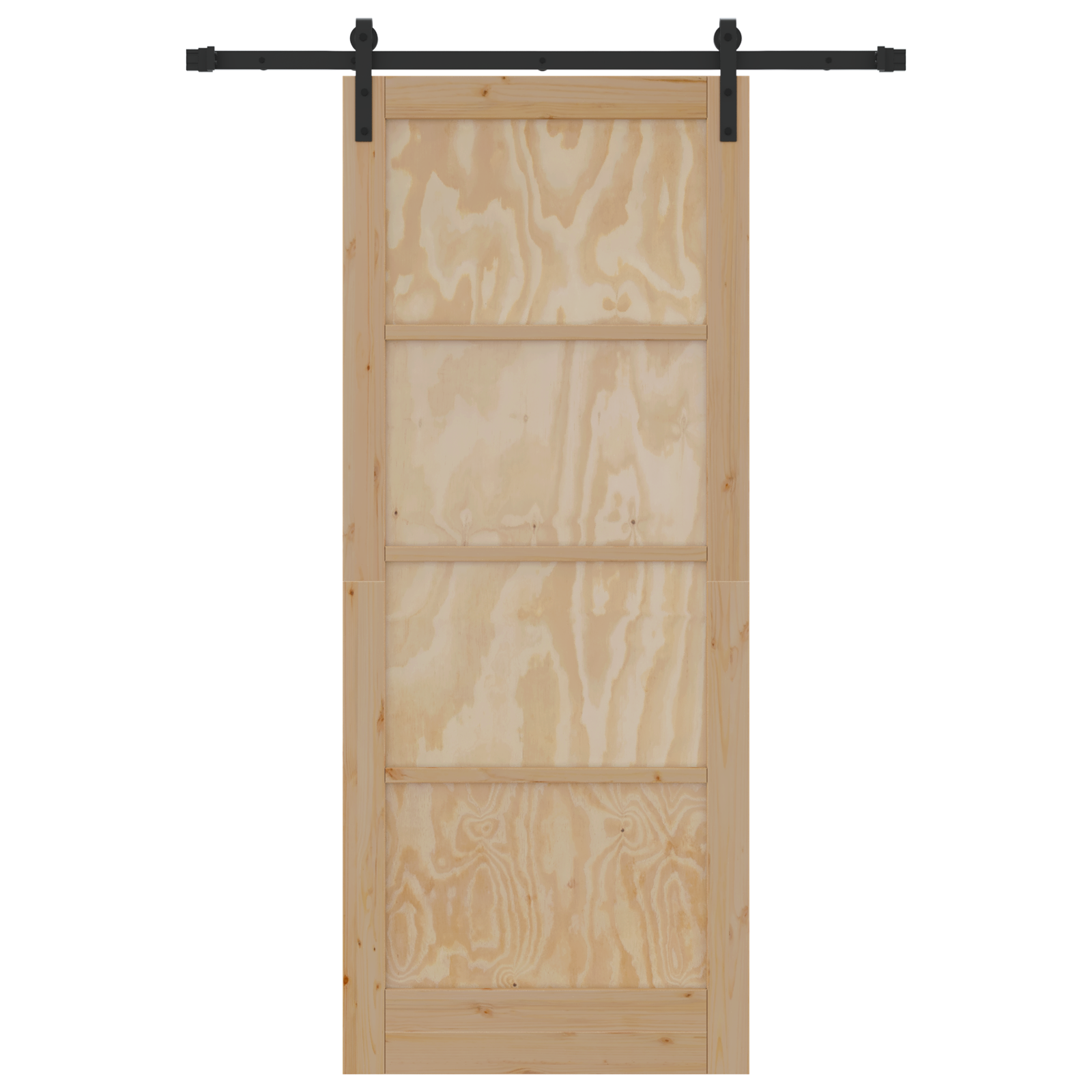 Sliding Door with Hardware Set 86x211 cm Solid Wood Pine - Image 4