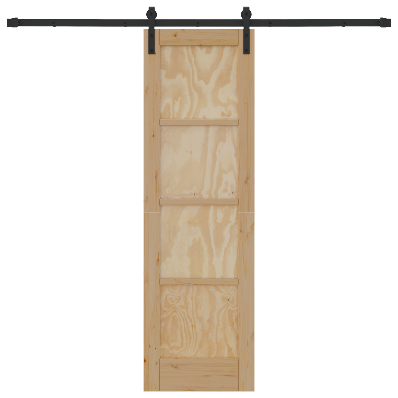 Sliding Door with Hardware Set 61x198,5 cm Solid Wood Pine - Image 4