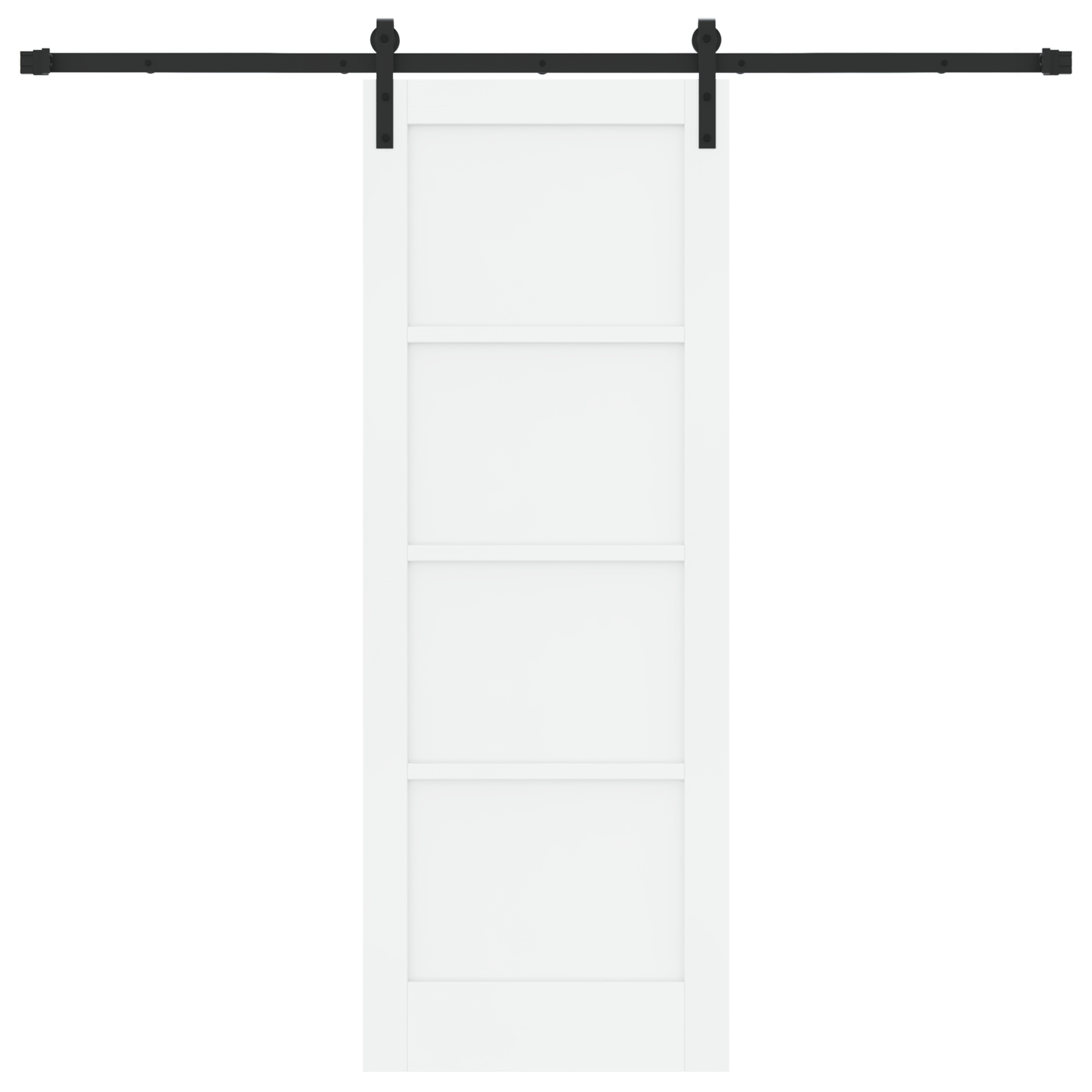 Sliding Door with Hardware Set White 73.5x198.5 cm Solid Wood Pine - Image 4