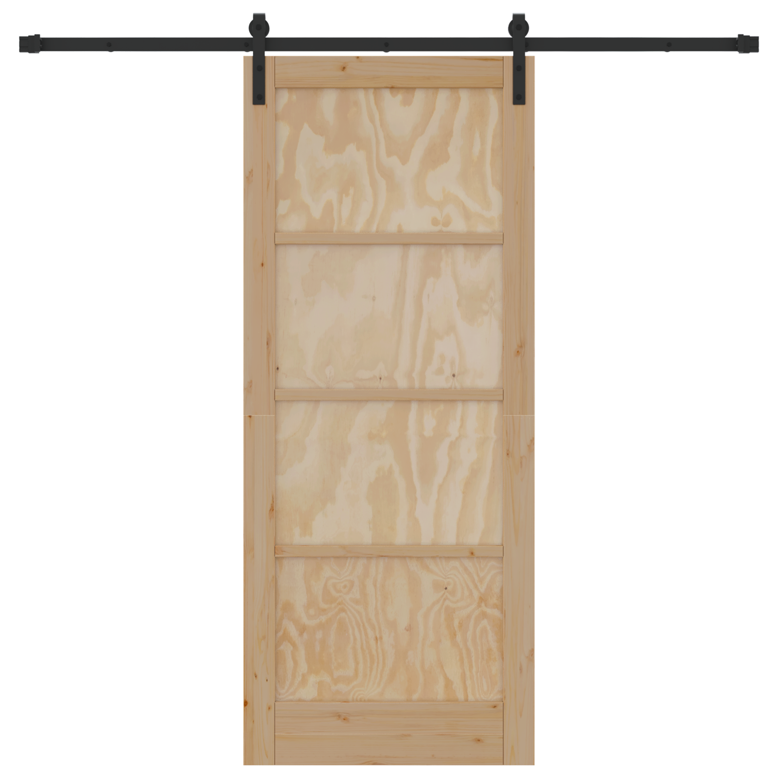 Sliding Door with Hardware Set 83x202 cm Solid Wood Pine - Image 4