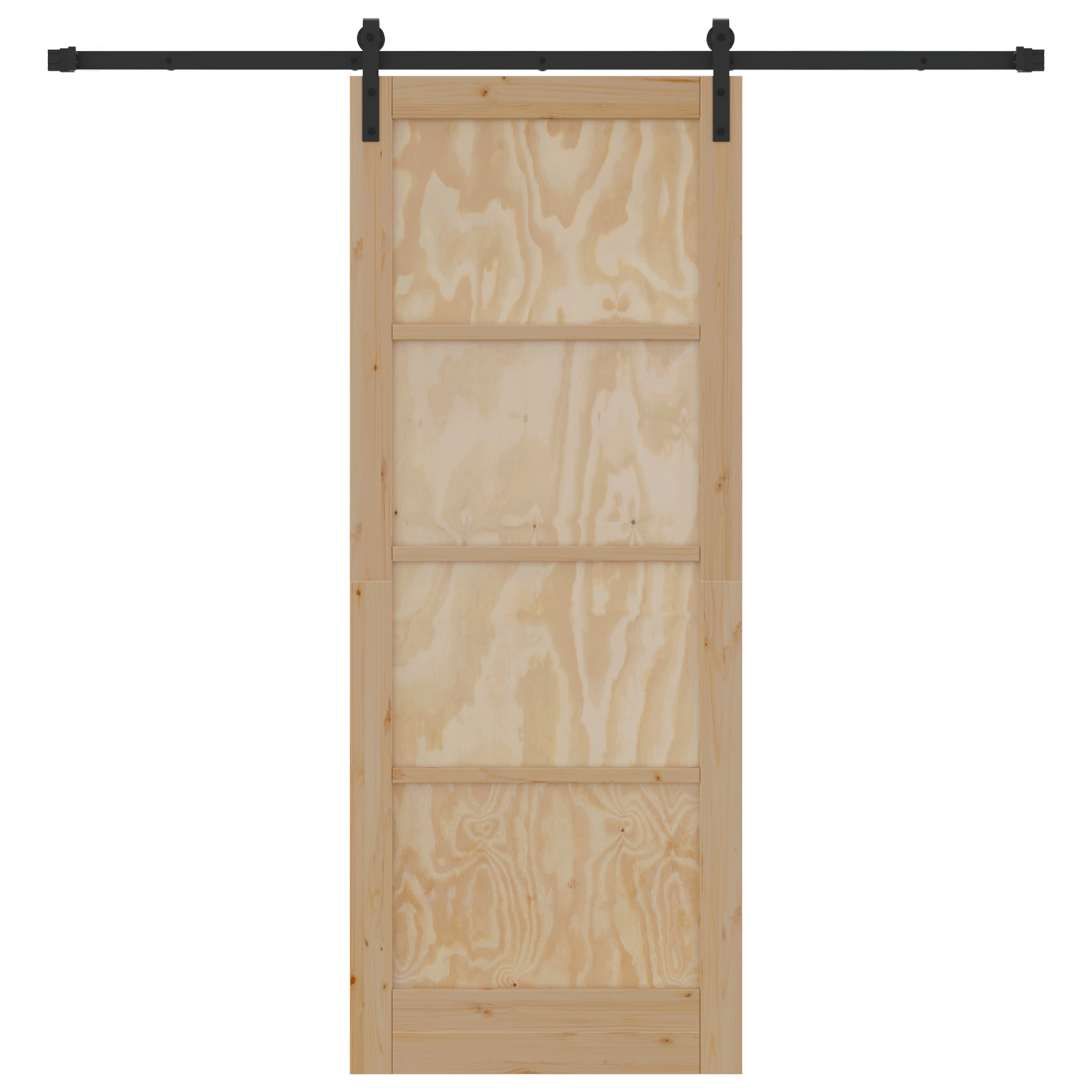 Sliding Door with Hardware Set 83x211 cm Solid Wood Pine - Image 4