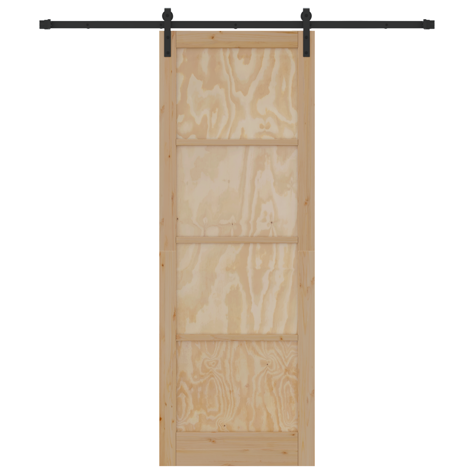 Sliding Door with Hardware Set 83x232 cm Solid Wood Pine - Image 4
