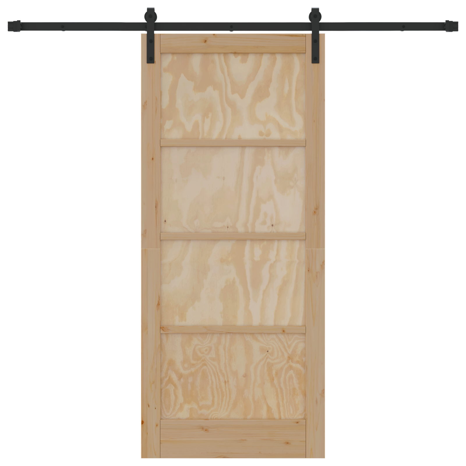 Sliding Door with Hardware Set 86x198.5 cm Solid Wood Pine - Image 4