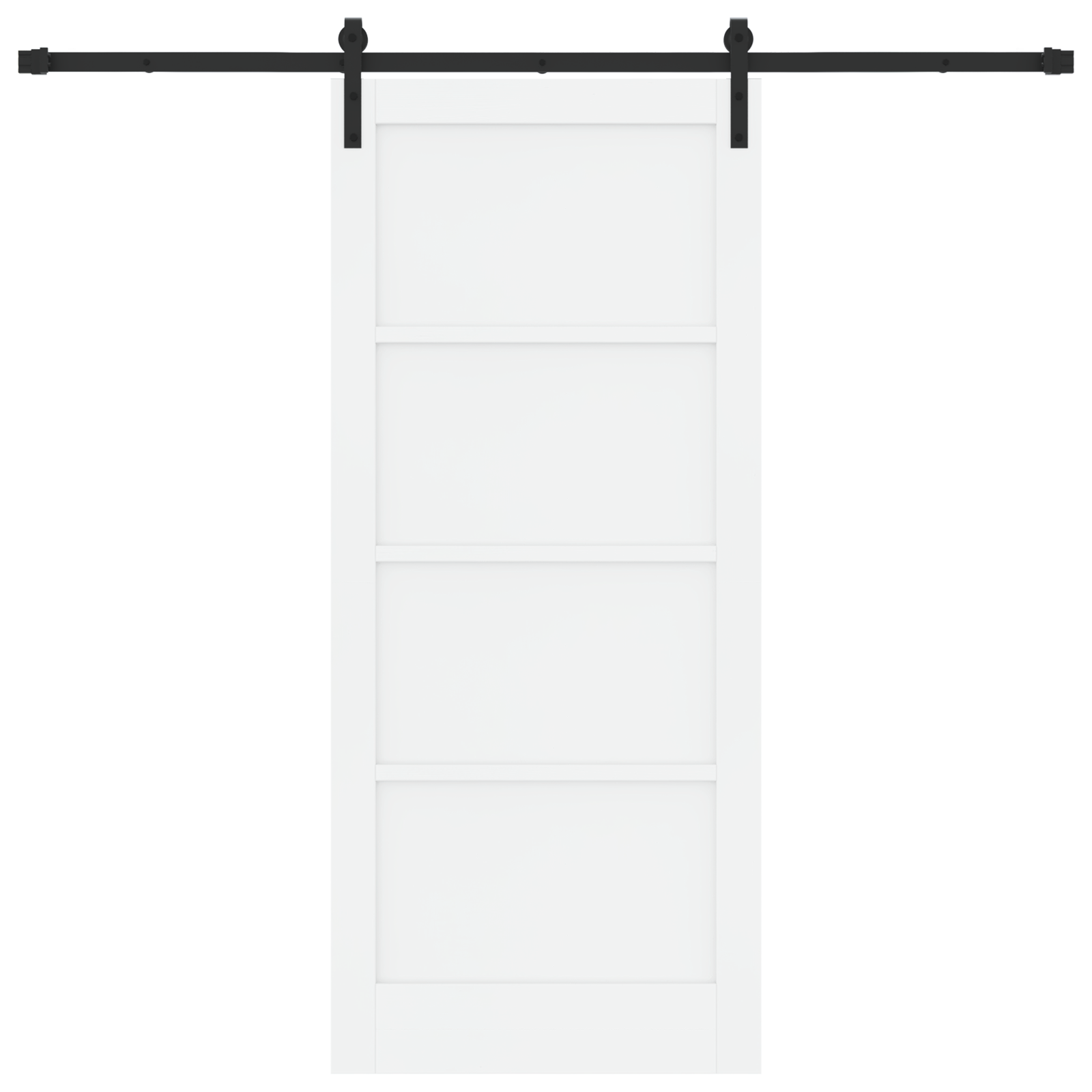 Sliding Door with Hardware Set White 86x198.5 cm Solid Wood Pine - Image 4