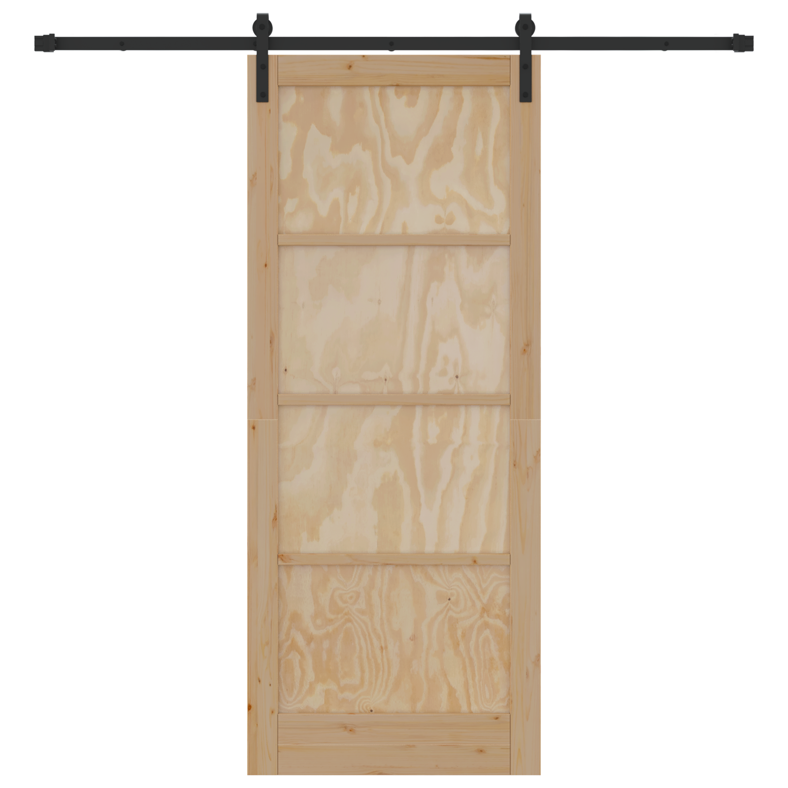 Sliding Door with Hardware Set 86x211 cm Solid Wood Pine - Image 4