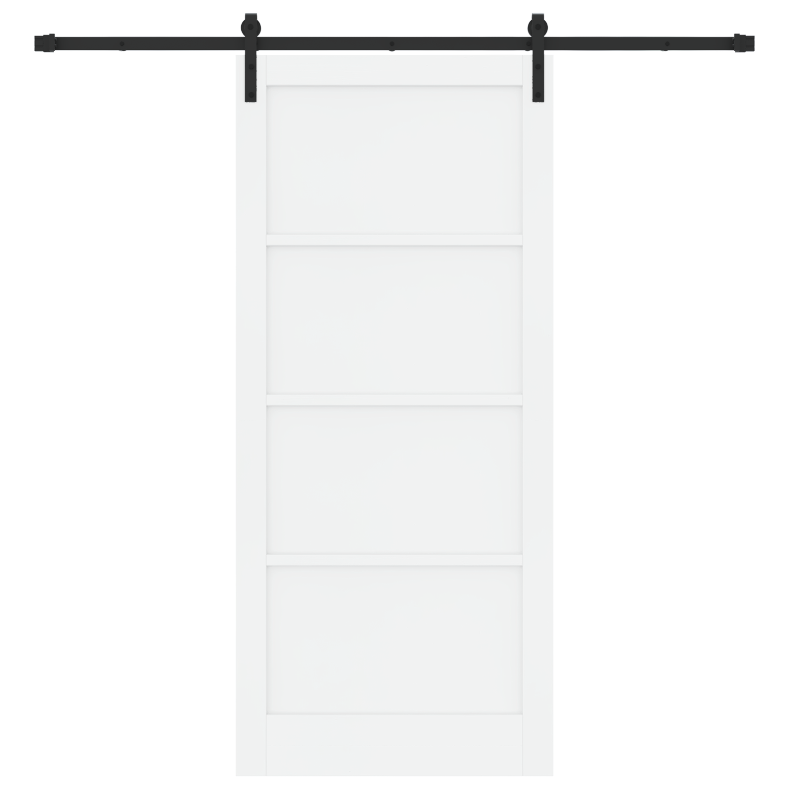 Sliding Door with Hardware Set White 93x211 cm Solid Wood Pine - Image 4