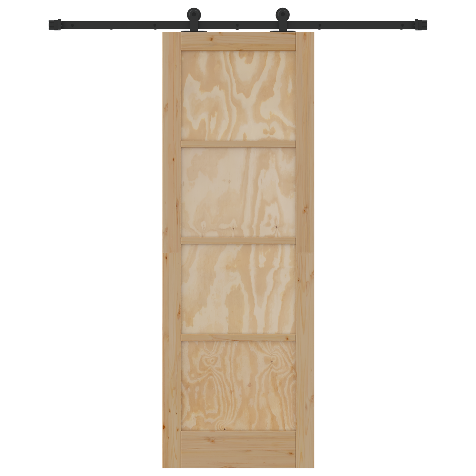 Sliding Door with Hardware Set 73.5x211 cm Solid Wood Pine - Image 4