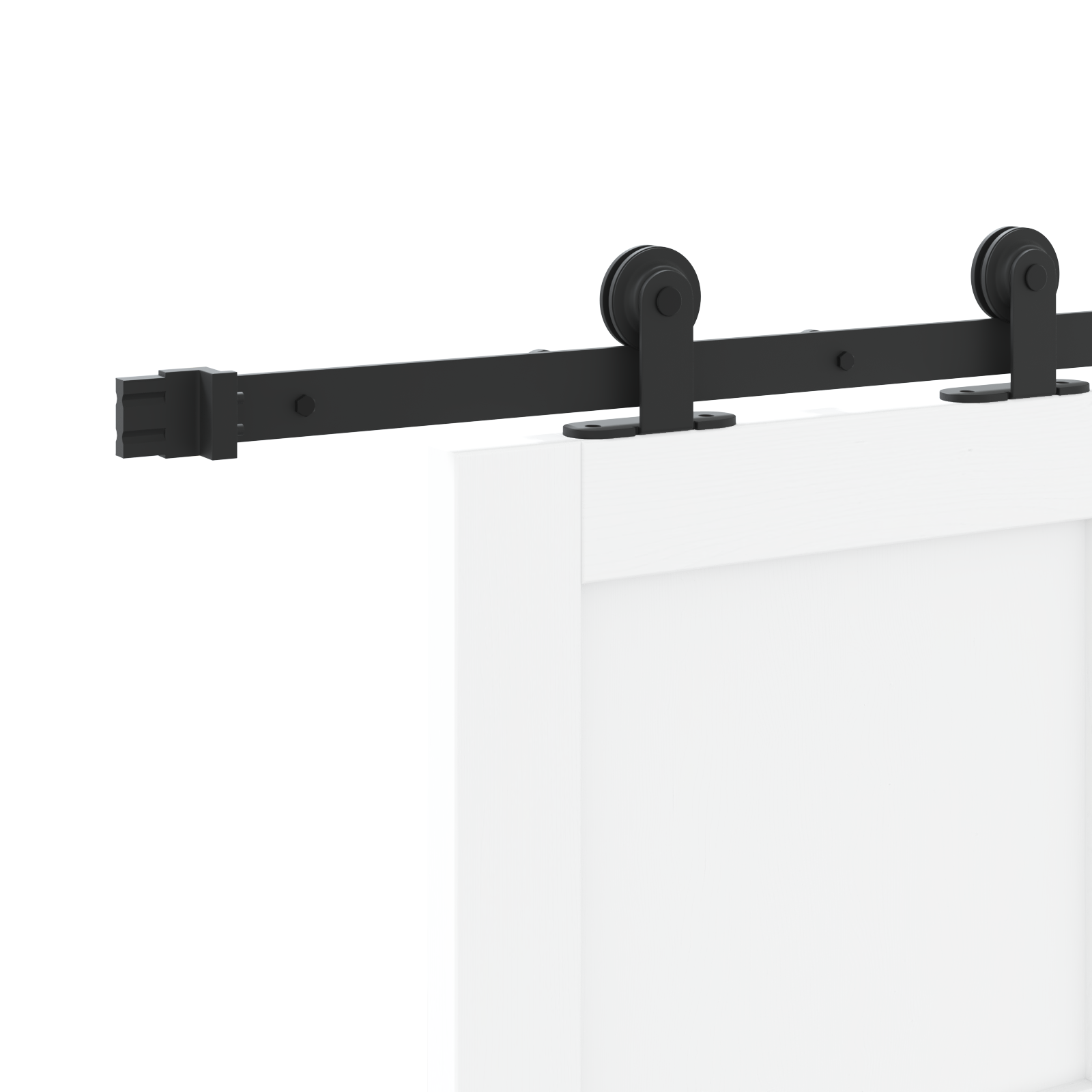 Sliding Door with Hardware Set White 78x202 cm Solid Wood Pine - Image 9