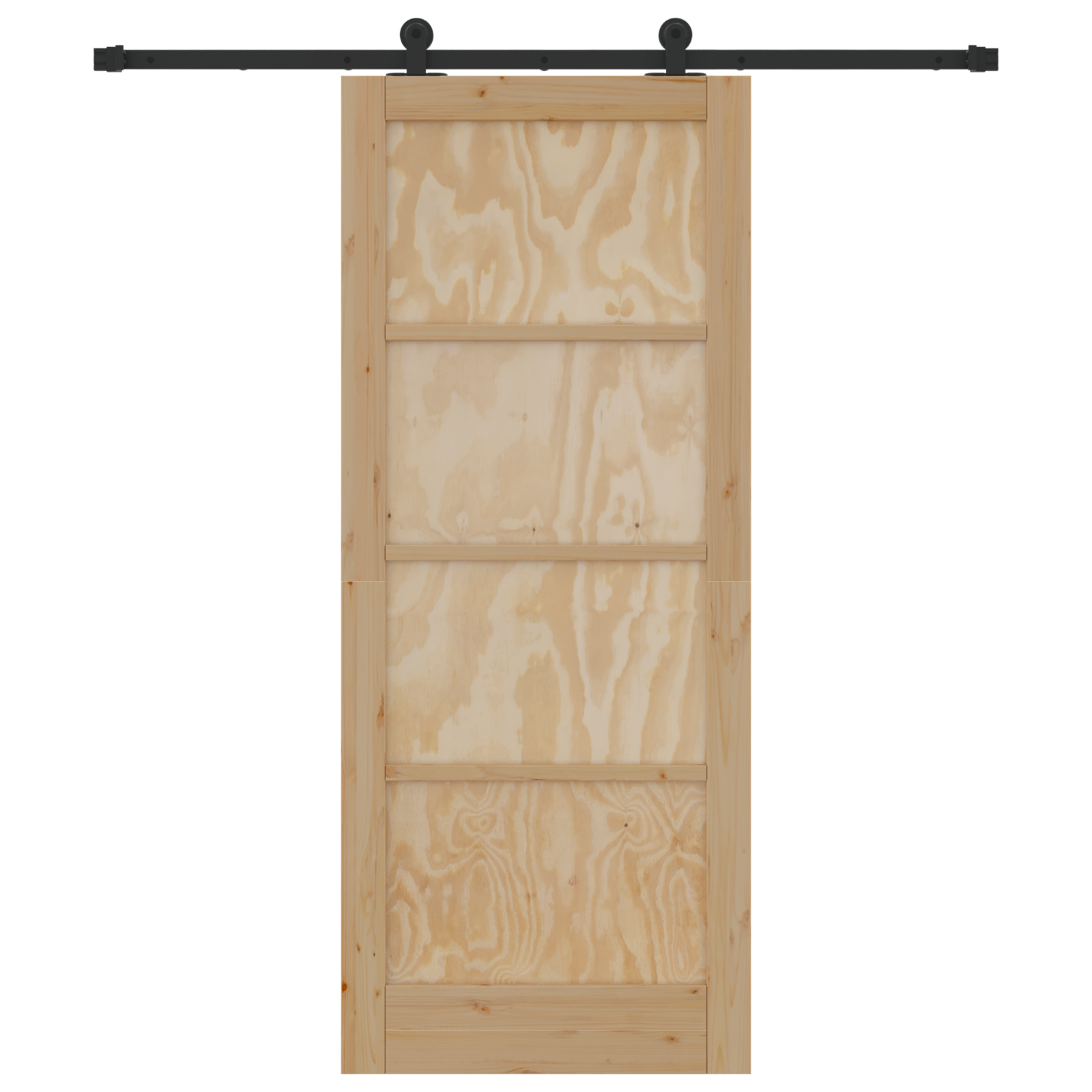 Sliding Door with Hardware Set 83x202 cm Solid Wood Pine - Image 4