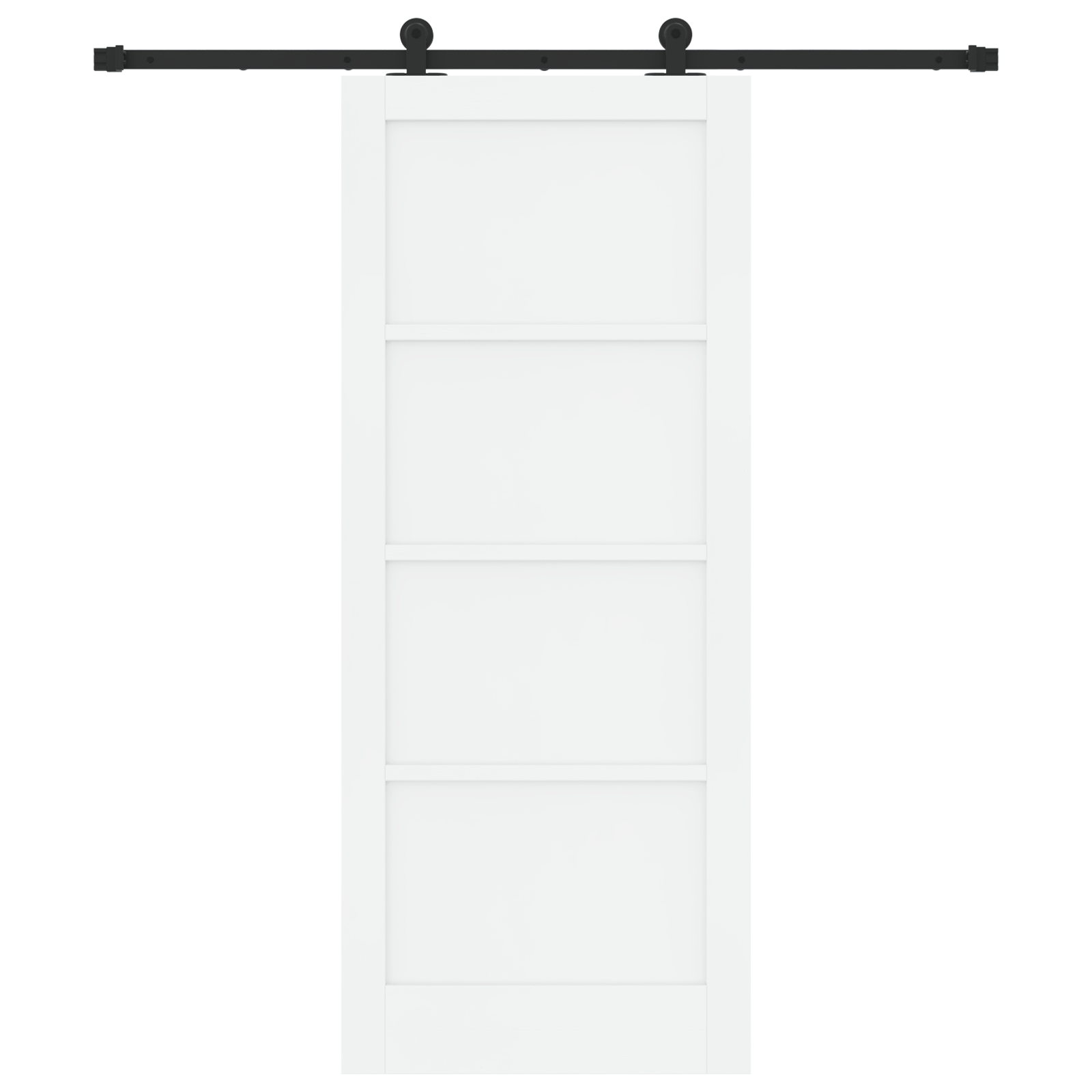 Sliding Door with Hardware Set White 83x202 cm Solid Wood Pine - Image 4