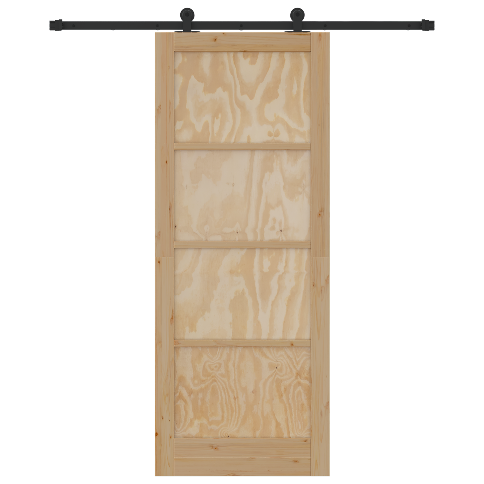 Sliding Door with Hardware Set 83x211 cm Solid Wood Pine - Image 4