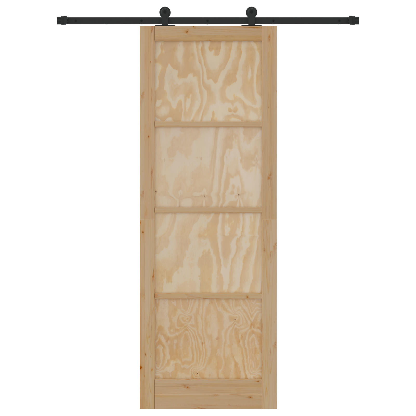 Sliding Door with Hardware Set 83x232 cm Solid Wood Pine - Image 4