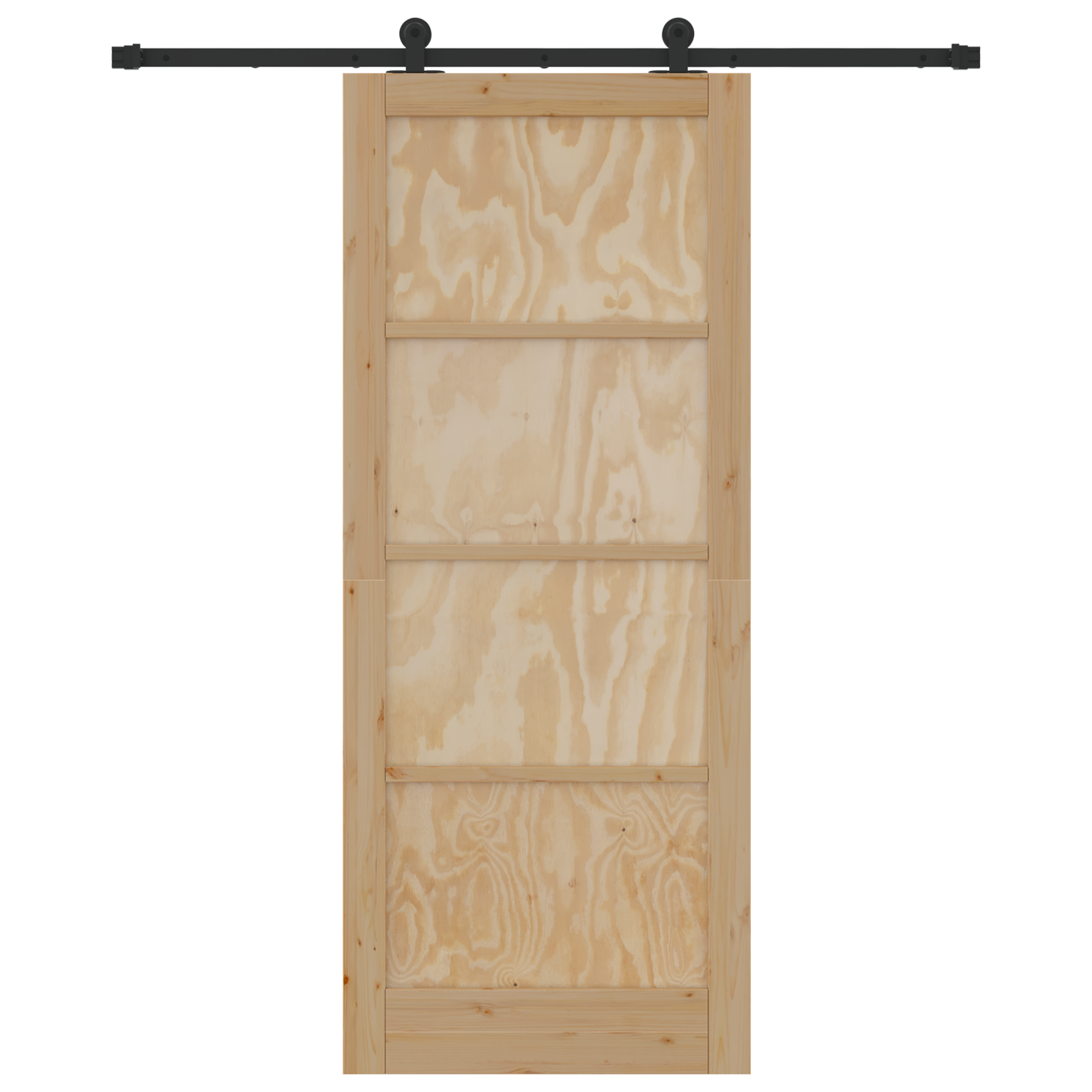 Sliding Door with Hardware Set 86x211 cm Solid Wood Pine - Image 4