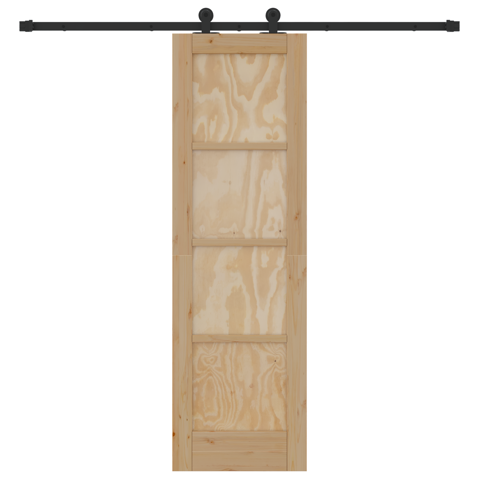 Sliding Door with Hardware Set 61x198.5 cm Solid Wood Pine - Image 4