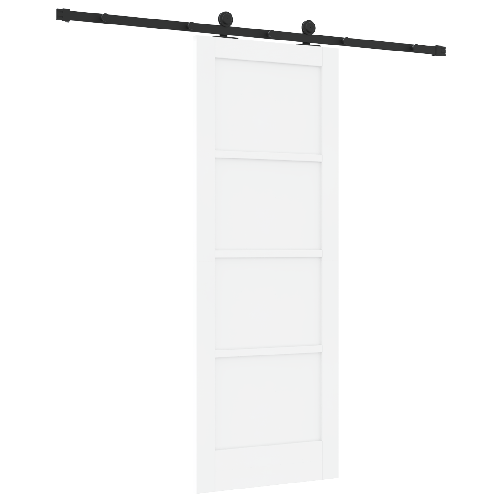 Sliding Door with Hardware Set White 73.5x198.5 cm Solid Wood Pine - Image 6