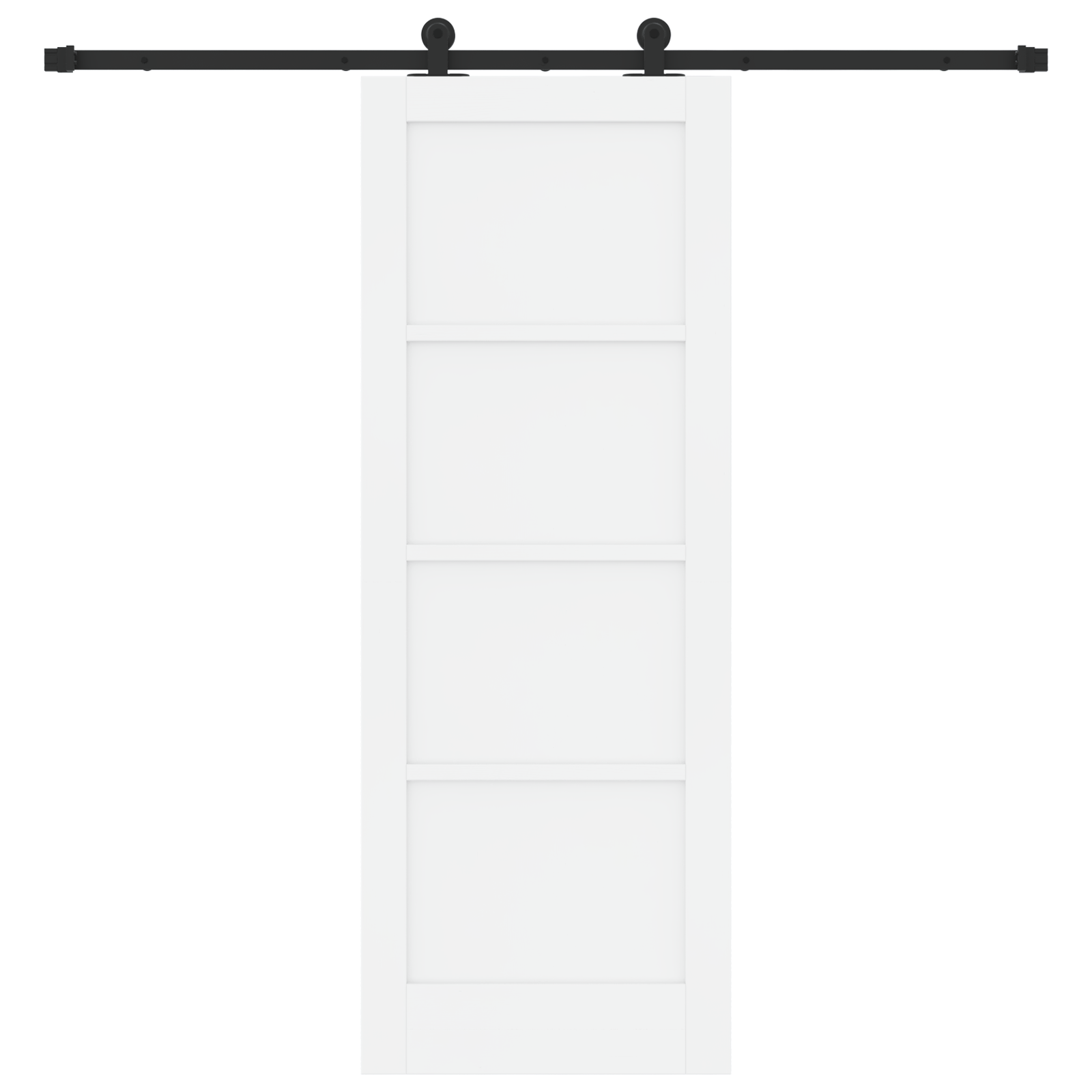 Sliding Door with Hardware Set White 73.5x198.5 cm Solid Wood Pine - Image 4