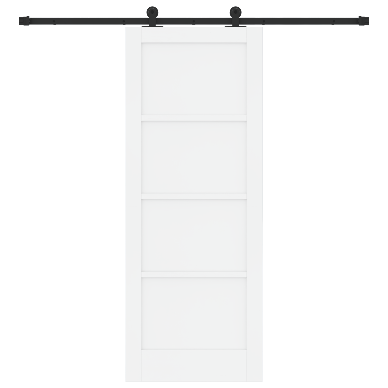 Sliding Door with Hardware Set White 78x202 cm Solid Wood Pine - Image 4