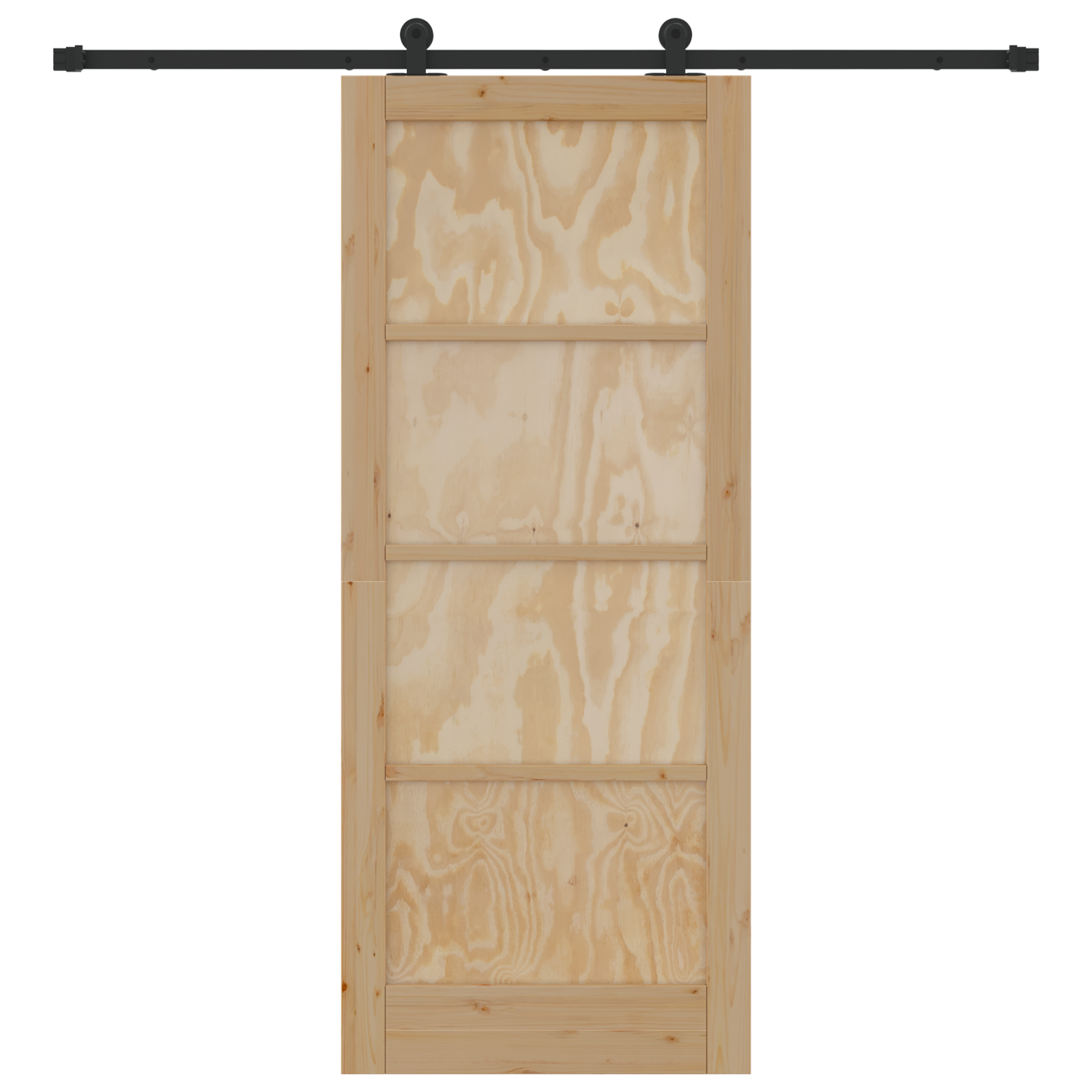 Sliding Door with Hardware Set 83x202 cm Solid Wood Pine - Image 4