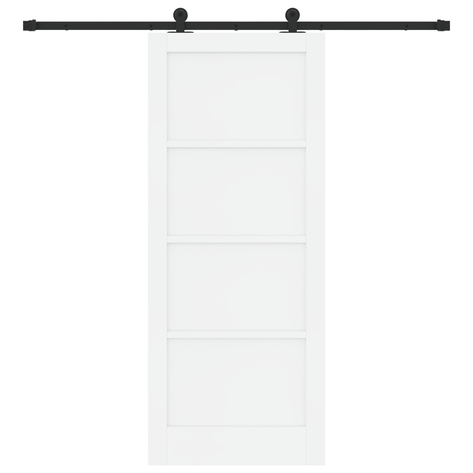 Sliding Door with Hardware Set White 83x202 cm Solid Wood Pine - Image 4