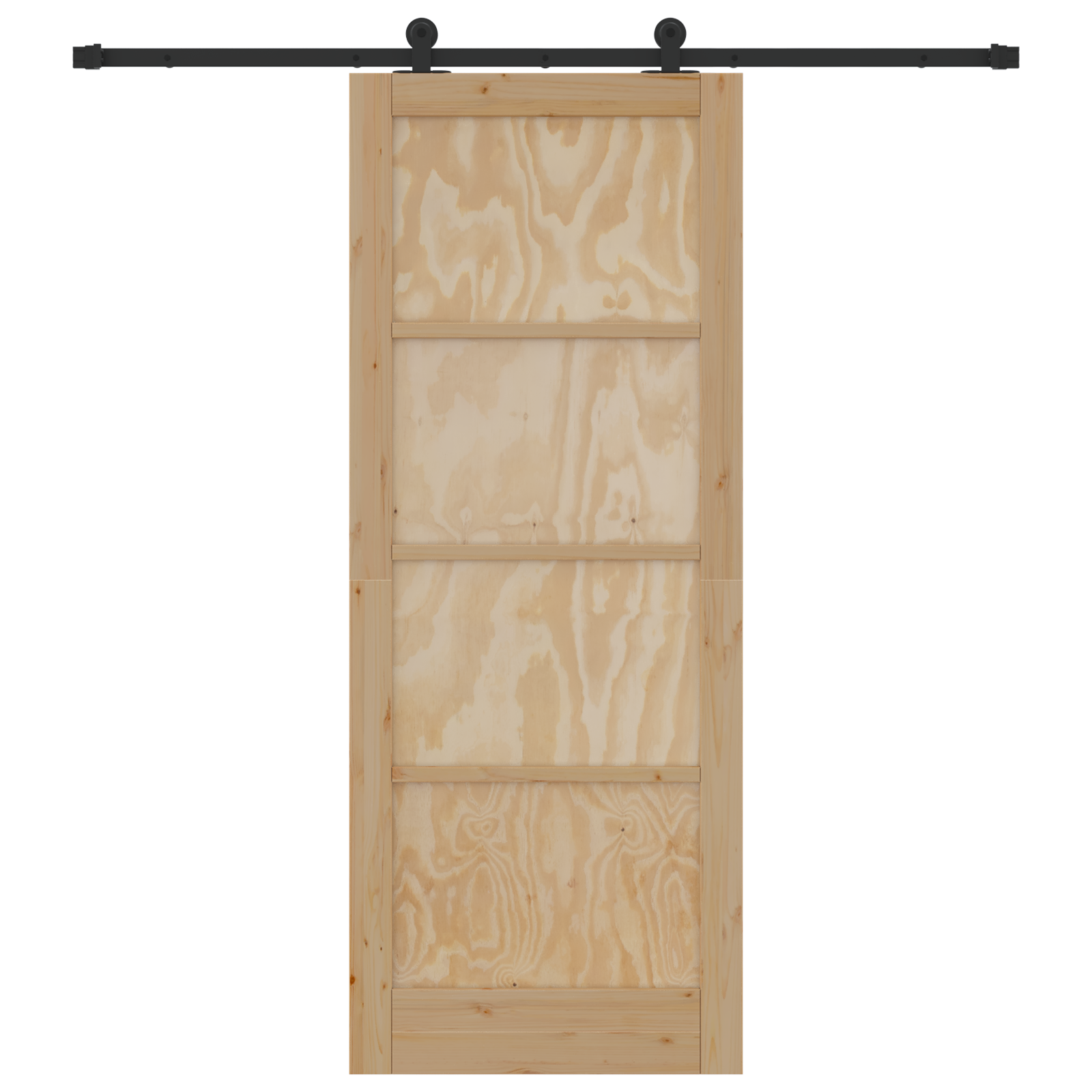 Sliding Door with Hardware Set 83x211 cm Solid Wood Pine - Image 4