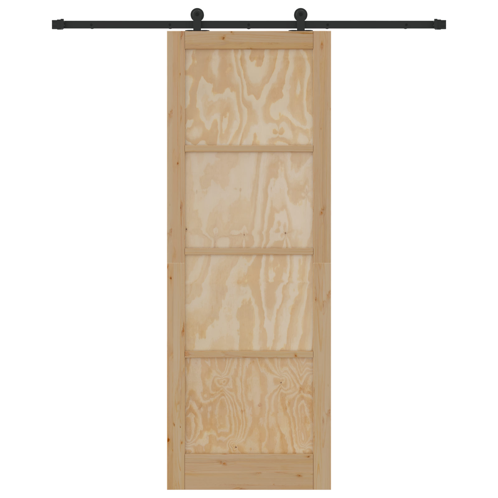 Sliding Door with Hardware Set 83x232 cm Solid Wood Pine - Image 4