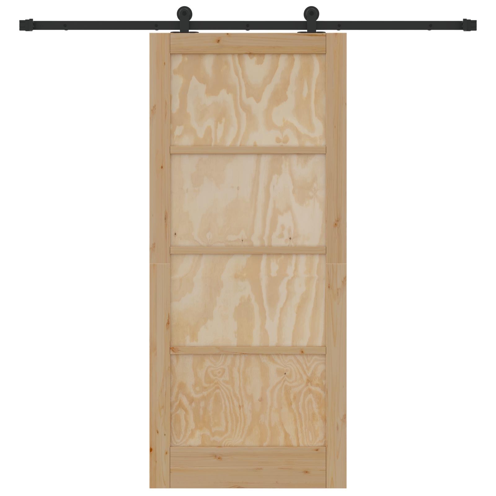 Sliding Door with Hardware Set 86x198.5 cm Solid Wood Pine - Image 4
