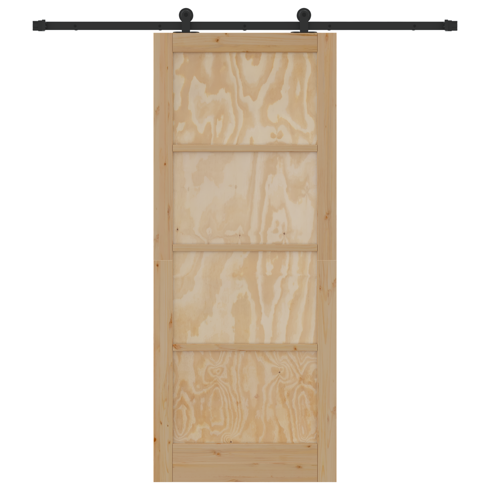 Sliding Door with Hardware Set 86x211 cm Solid Wood Pine - Image 4