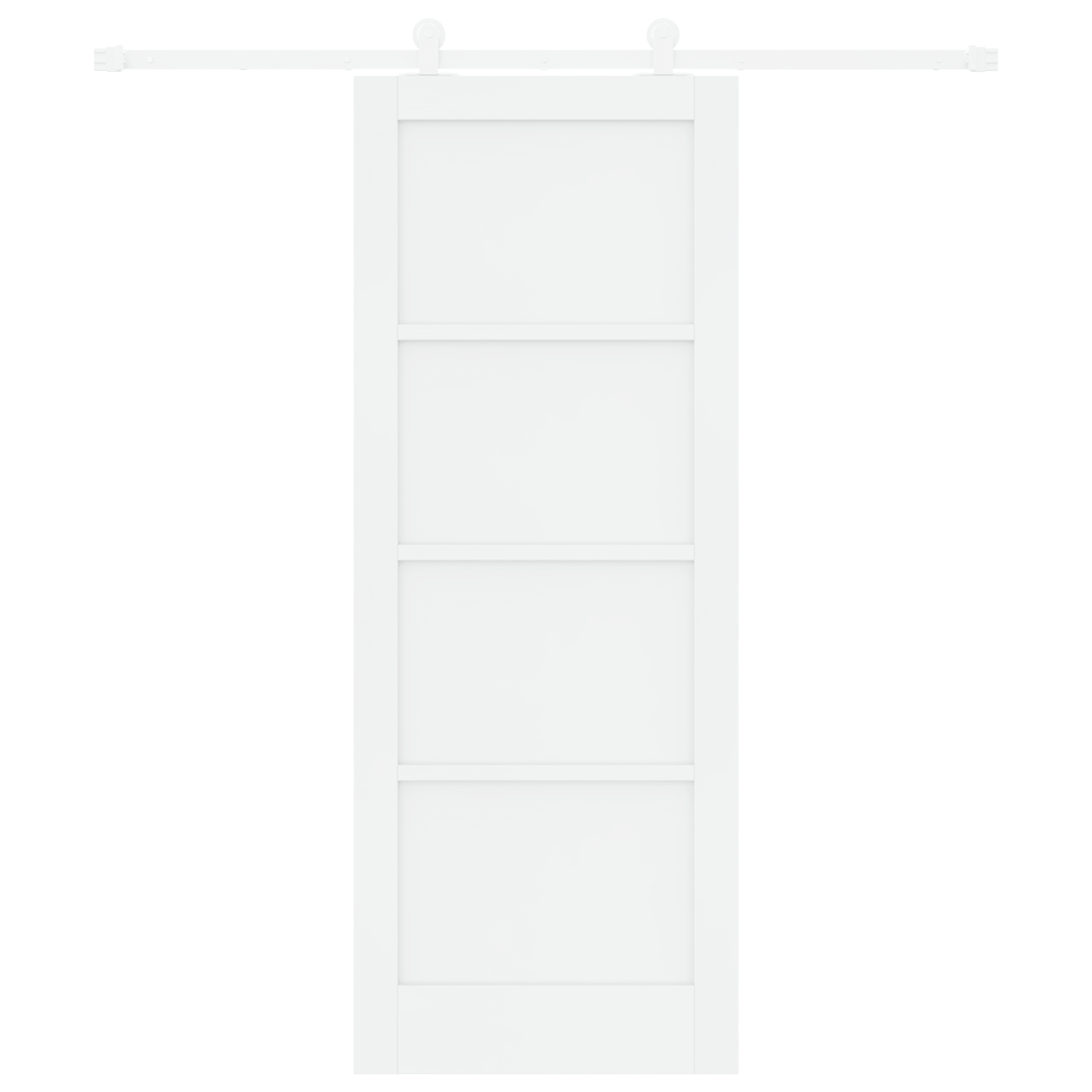 Sliding Door with Gear Set White 78x202 cm Solid Wood Pine - Image 4
