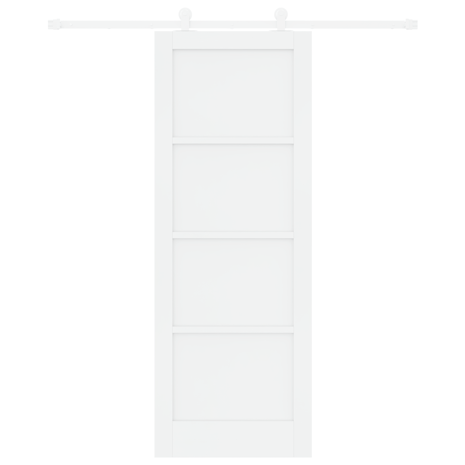 Sliding Door with Hardware Set White 78x211 cm Solid Wood Pine - Image 4