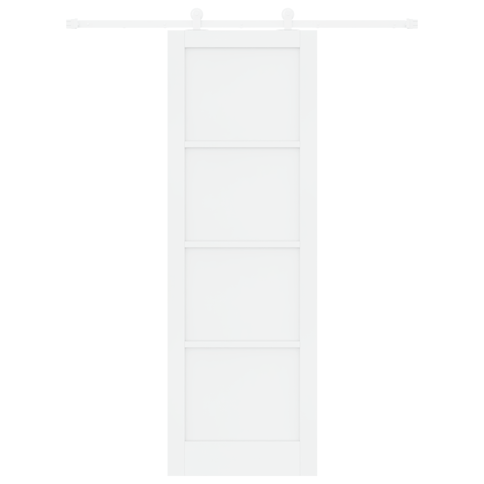 Sliding Door with Hardware Set White 78x232 cm Solid Wood Pine - Image 4