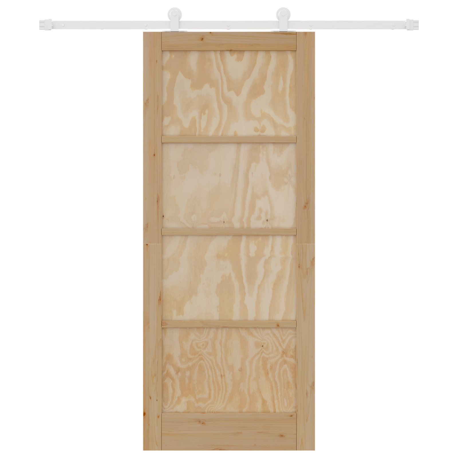Sliding Door with Hardware Set 83x202 cm Solid Wood Pine - Image 4
